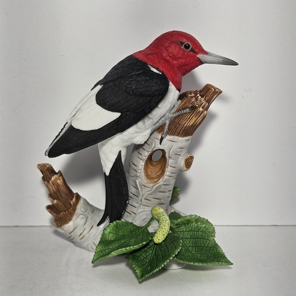 Lenox Garden Bird Collection Red-headed Woodpecker Porcelain Figurine 1999